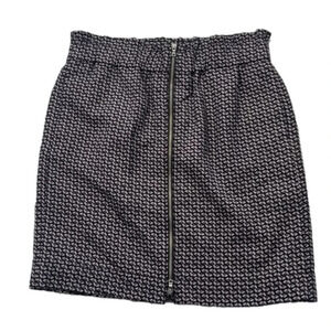 GAP Midi Purple/Black Zip-Up Skirt Size 4